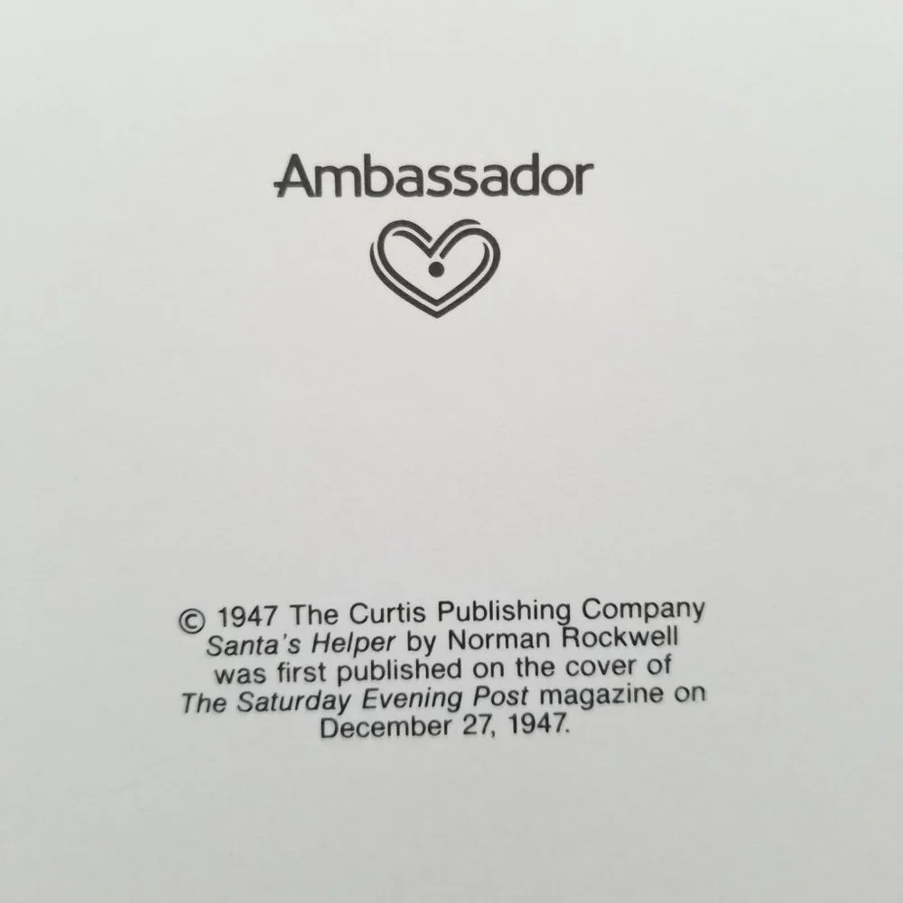 2 Norman Rockwell Greeting Cards with envelopes